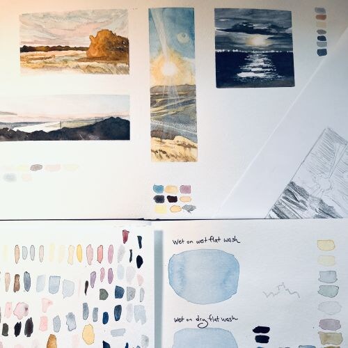 Art in August | Painting Natural Color Stories in Watercolor